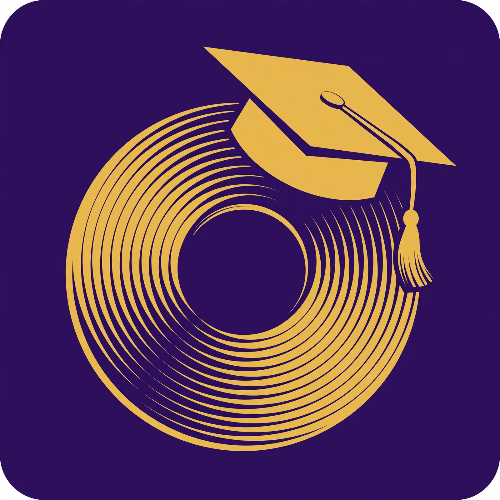 Remix Academy — vinyl record with graduation cap icon